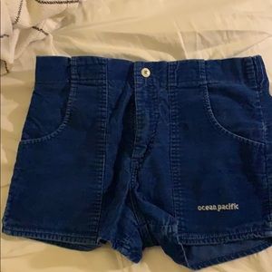 Vintage ocean pacific blue cord shorts
